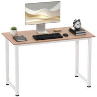 COMPUTERTISCH Eichefarben und Weiß mit Metallgestell 120/60/76 cm - Weiß, Holzwerkstoff (60/120/76cm) - PANGIVO