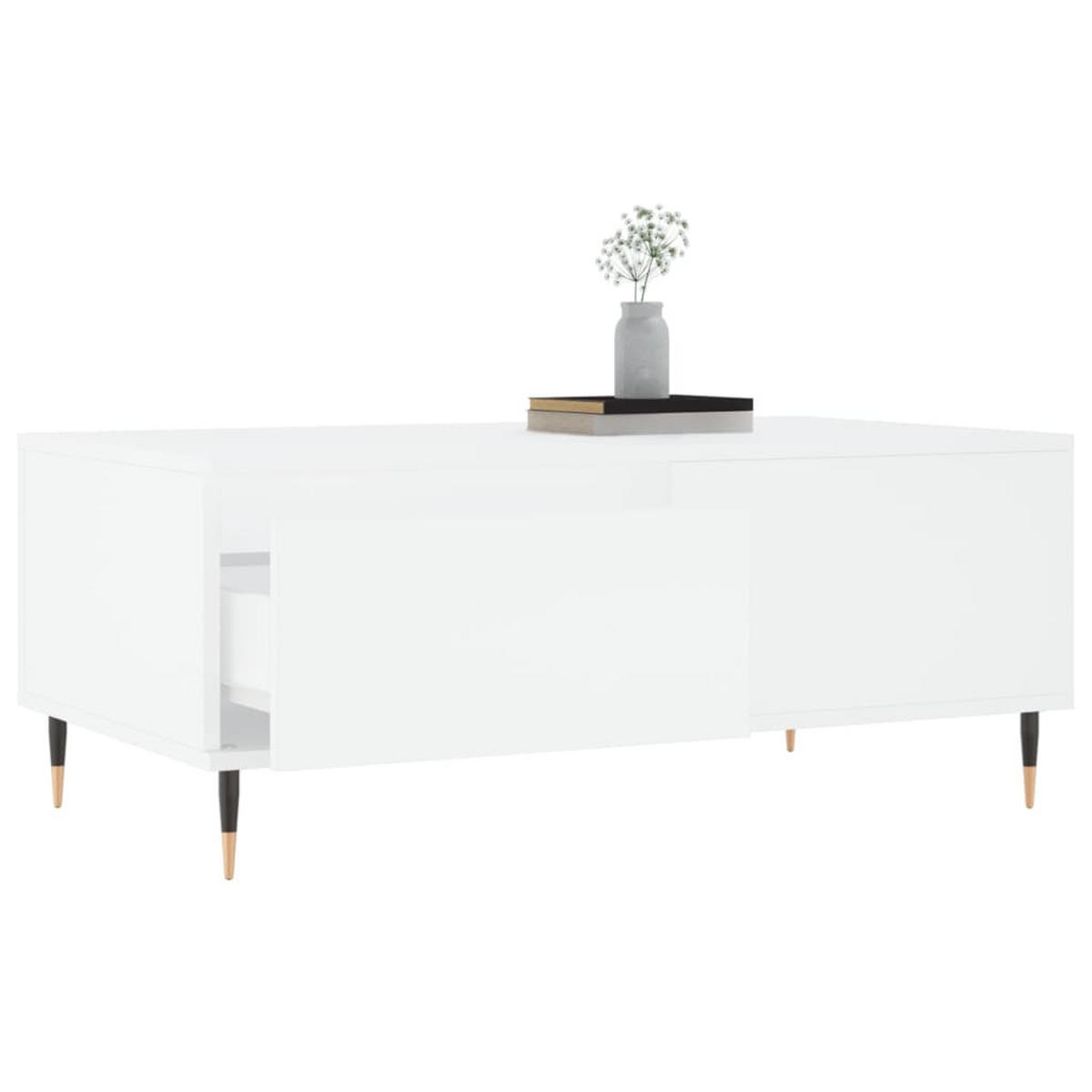 COUCHTISCH Weiß 90x50x36,5 cm Holzwerkstoff - Weiß, Holzwerkstoff (90/50/36.5cm) - furnicato