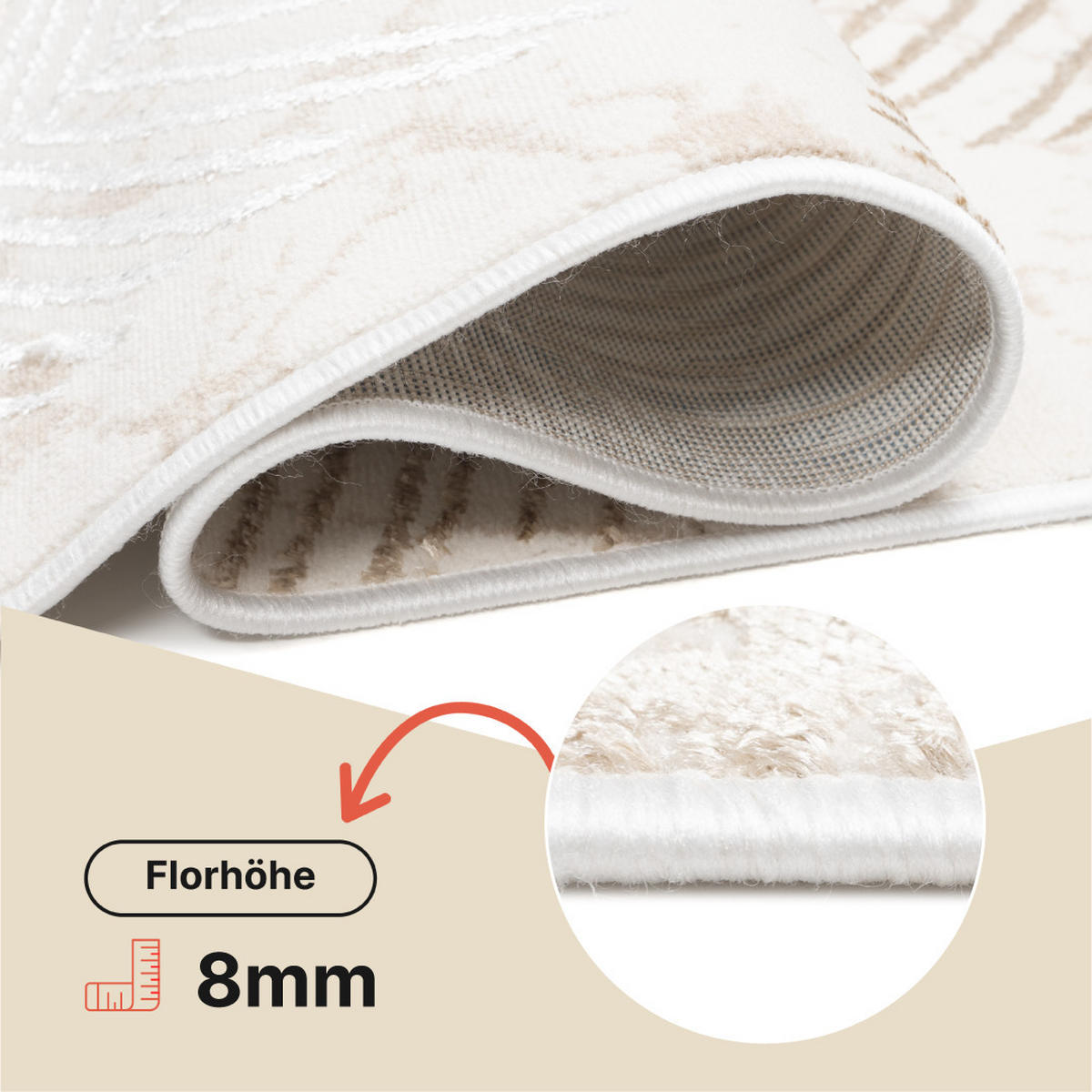 TEPPICHLÄUFER CRYSTAL braun natur 100/350 cm - Braun, Textil (100/350cm) - Tapiso