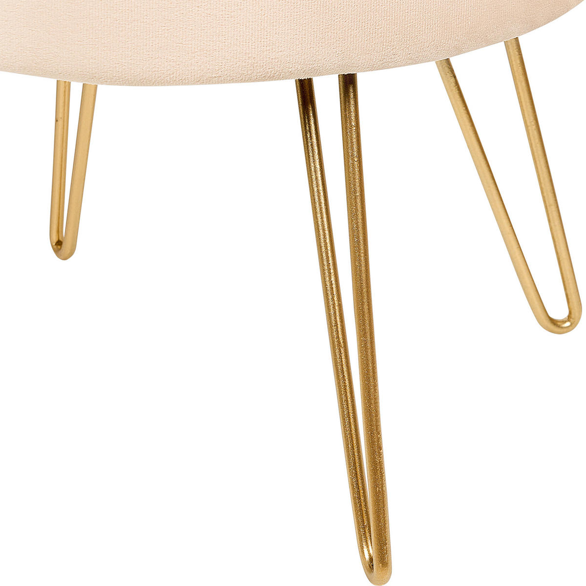 HOCKER Silas 42/42/44 cm - Beige, Textil (42/44/42cm) - Beliani