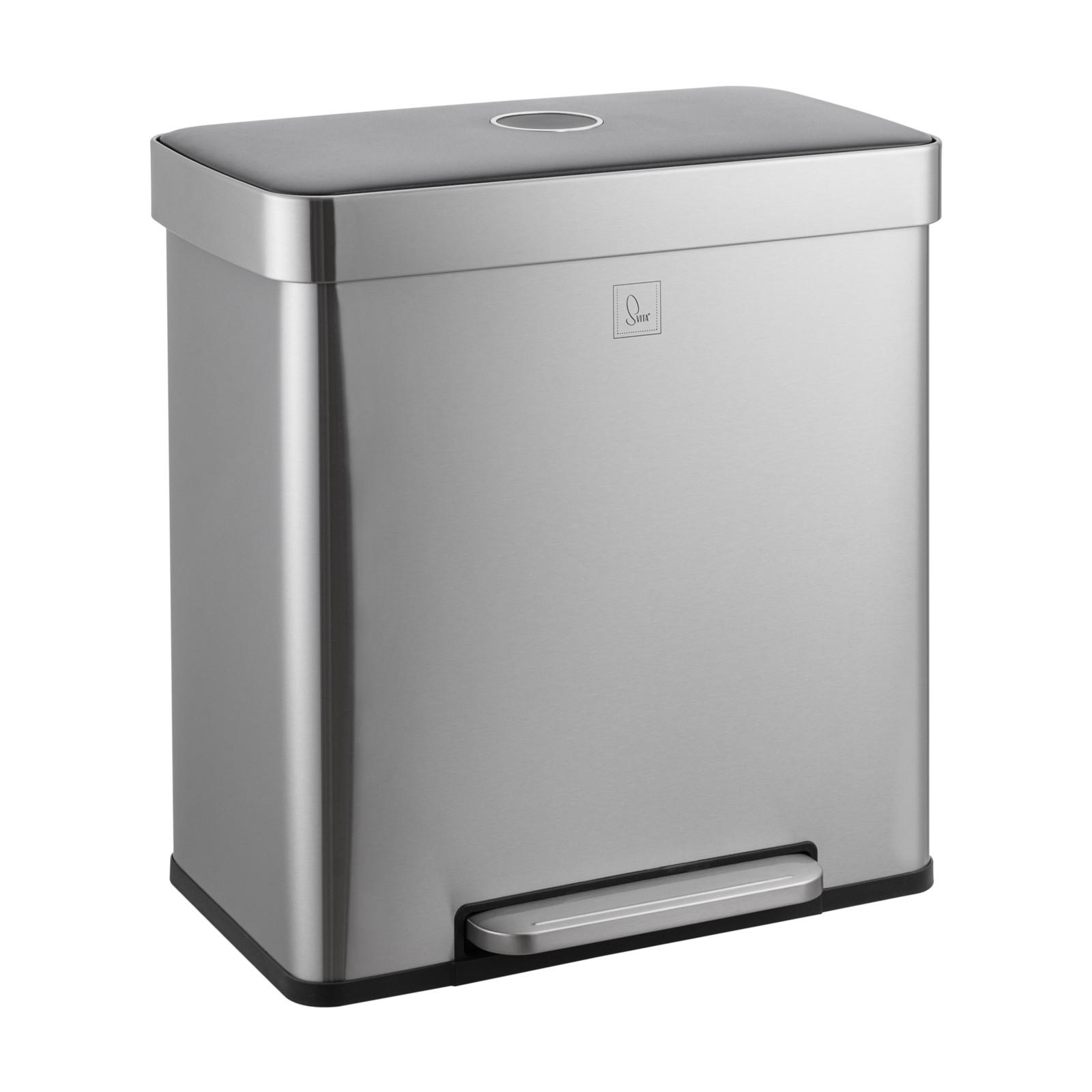 MÜLLEIMER LT2X30 60l Silber - Silberfarben, Metall (58/59.5/36cm) - SVITA