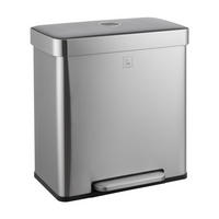 MÜLLEIMER LT2X30 60l Silber - Silberfarben, Metall (58/59.5/36cm) - SVITA
