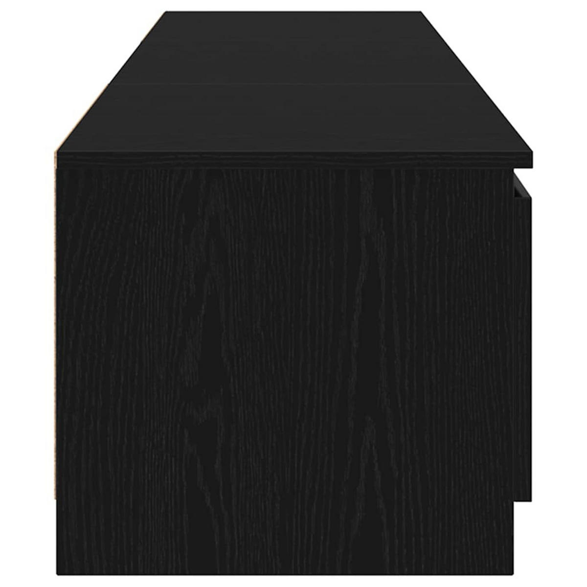TV-SCHRÄNK Schwarz Eichen-Optik 140/40/36 Cm - Schwarz, Holzwerkstoff (40/36/140cm) - vidaXL