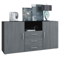 SIDEBOARD Skadu Front in Avola-Anthrazit - Anthrazit, Holzwerkstoff (138.5/71.5/35cm) - Vladon