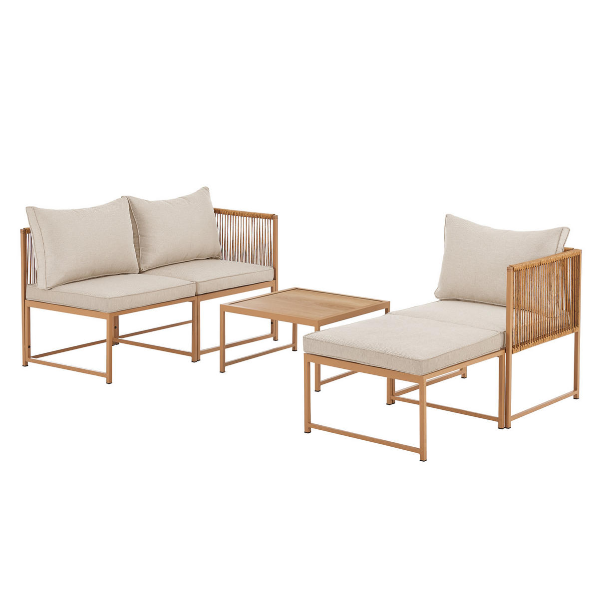 GARTENLOUGE Detroit Beige - Beige, Metall - SVITA