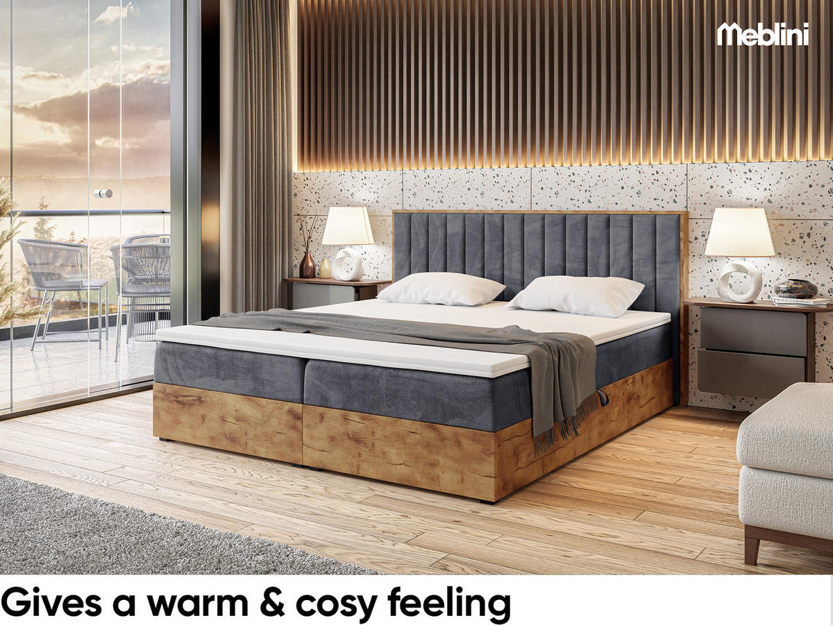 BOXBETT Lofty 4 H3 - Dunkelgrau, Holzwerkstoff (200/200cm) - Meblini