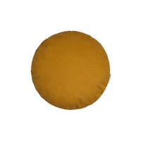 KISSENHÜLLE Rund FarbTon Chenille-Haptik curry-gelb 50 cm Ø - Currygelb, Textil (50/50cm) - beties Heimtextil