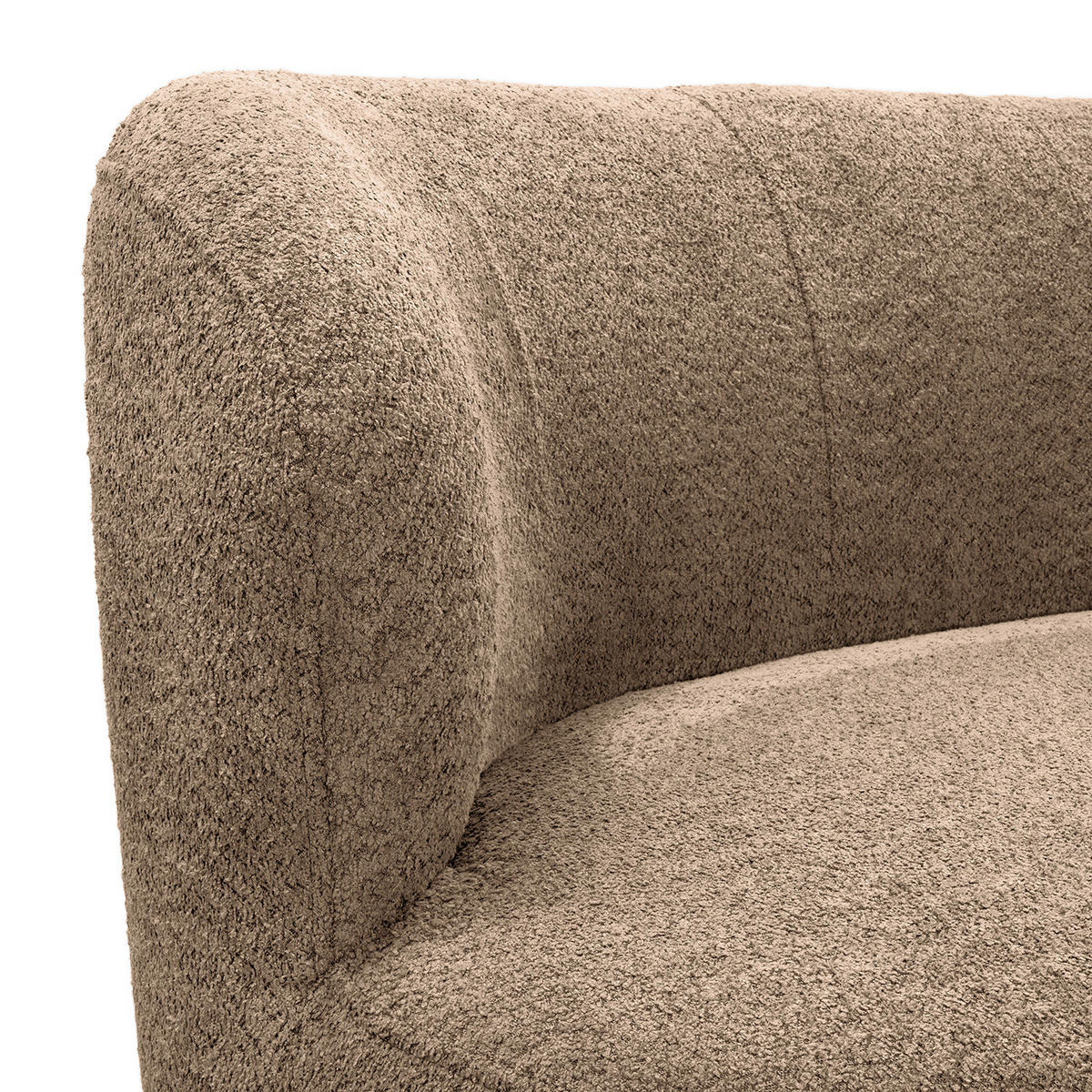 1,5-SITZER SOFA - Hellbraun/Schwarz, Kunststoff/Textil (134/75/84cm) - home24