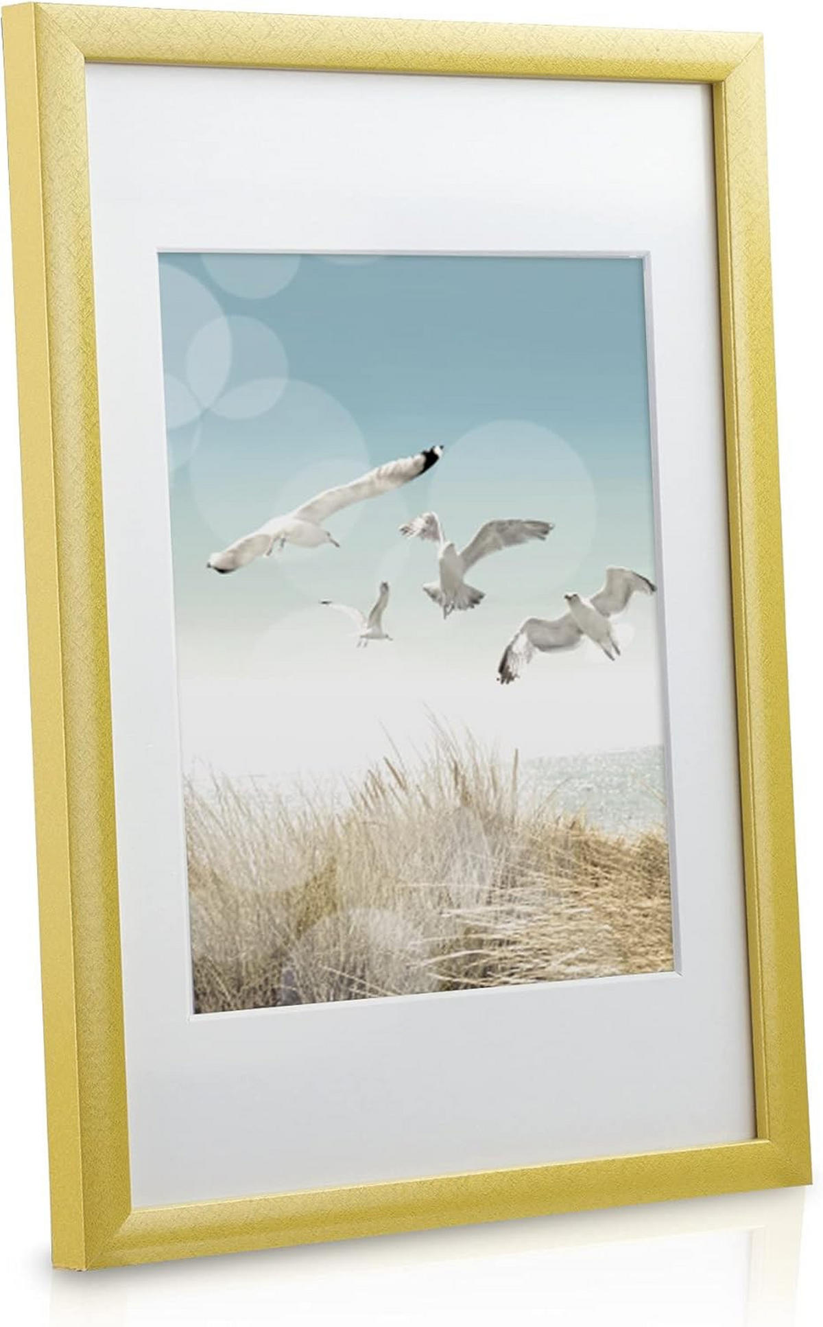 BILDERRAHMEN Ocean Holz Gold 12tlg - Goldfarben, Holz (24/21/24cm) - BoMoe