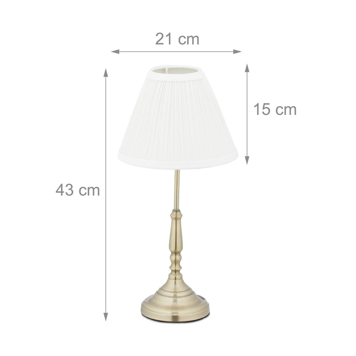 TISCHLAMPE - Multicolor, Kunststoff/Textil (21/21/43cm) - Relaxdays