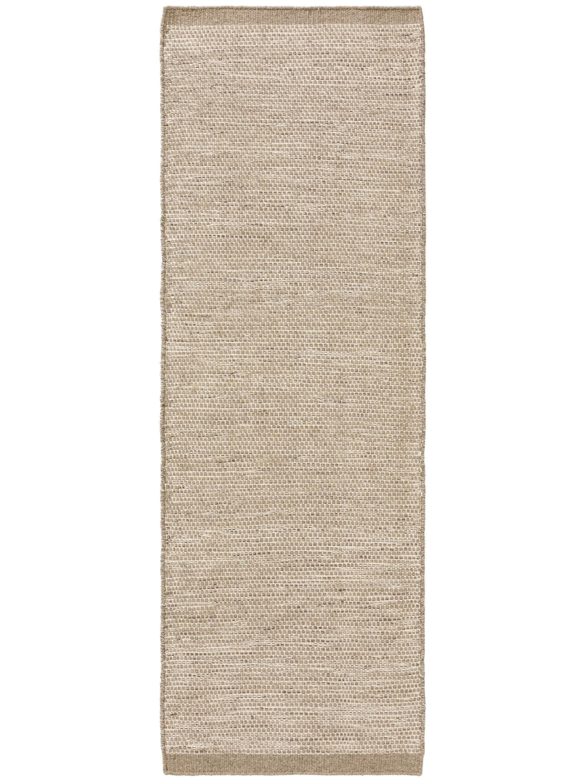 WOLLTEPPICH Rocco Taupe 80x250 cm - Taupe, Naturmaterialien/Textil (80/250cm) - benuta Pure