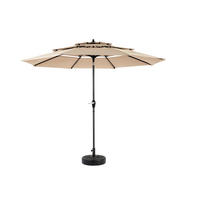 SONNENSCHIRM Doppel Rechteck khaki - Beige, Metall (294/294cm) - ComfortXL