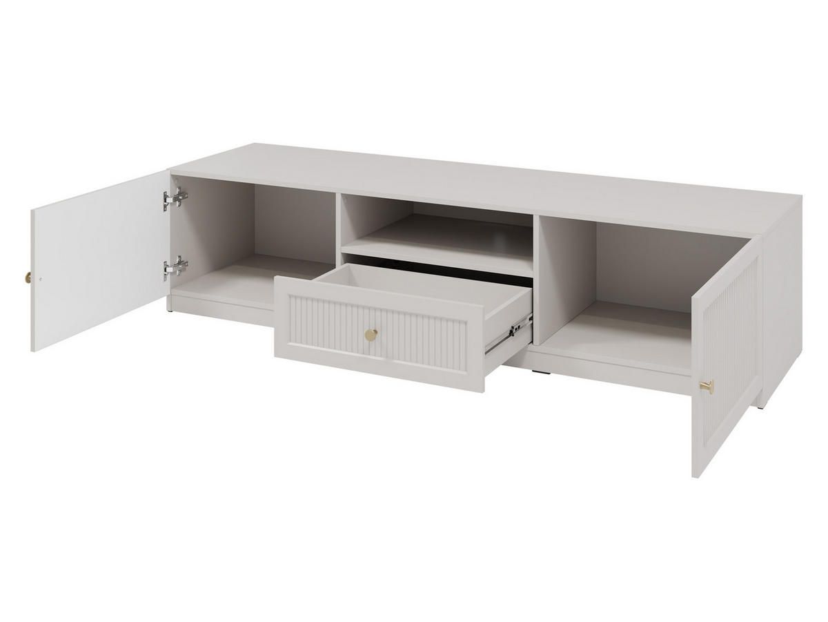 TV-ELEMENT Ferena 2D1SZ - Kaschmir/Goldfarben, Holzwerkstoff/Kunststoff (180/44/49cm) - MIRJAN24