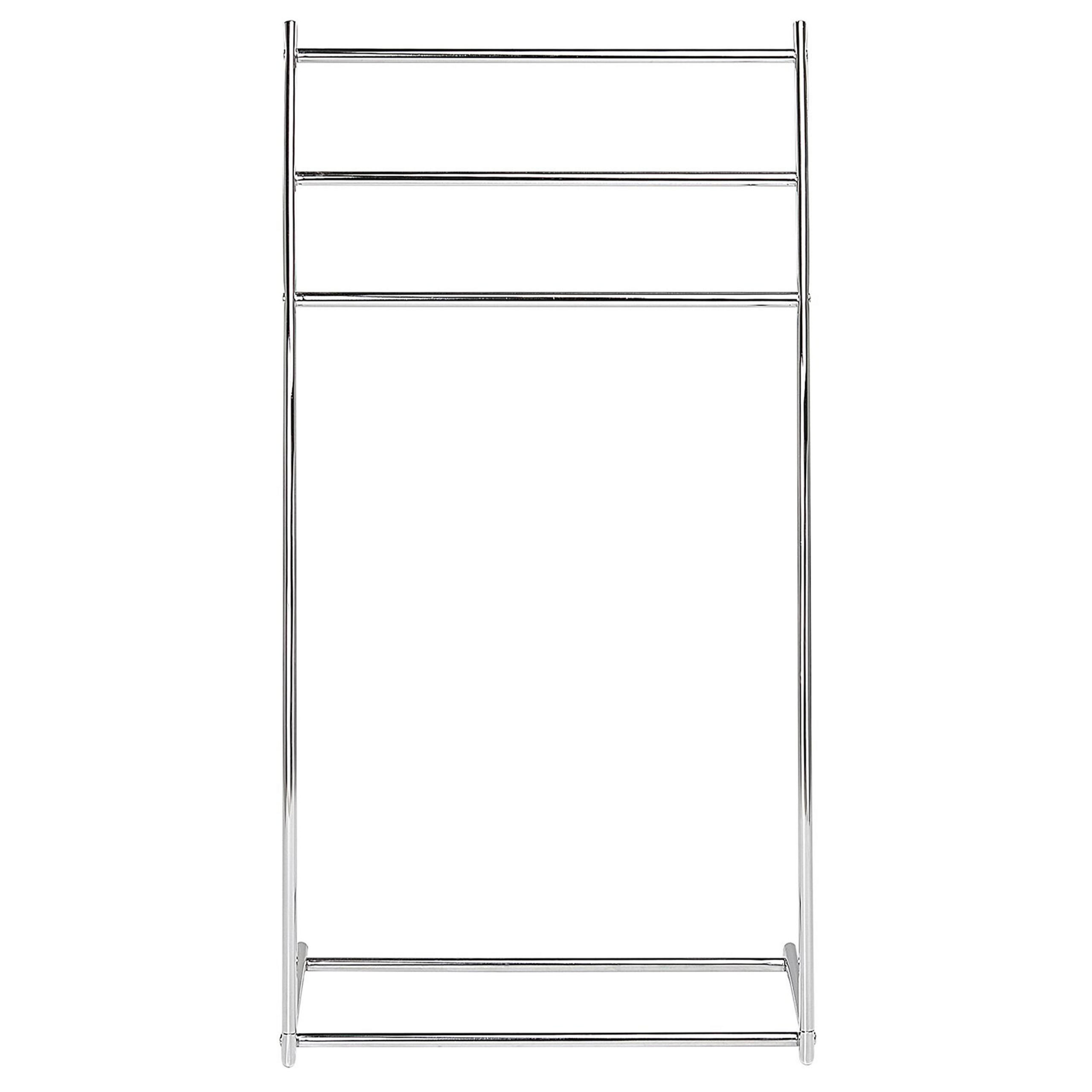 HANDTUCHSTÄNDER Stahl silber 44 x 86 cm Ambil - Silberfarben, Metall (44/86/28cm) - Beliani