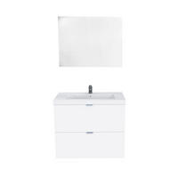 MÖBELSET MALAGA 80 cm + Waschbecken + Spiegel / Weiß - Weiß, Holzwerkstoff (81/70/81cm) - Weber Industries