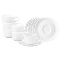 KAFFEETASSEN MIT UNTERTASSEN Terra Weiß 260 ml 6er Set - Weiß, Keramik (0.26L) - Seltmann Weiden
