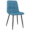 ESSZIMMERSTUHL Till Stoff, Gestell Metall matt Schwarz Blau - Blau/Schwarz, Textil/Metall (45/88/52cm) - TPFLiving