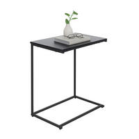 BEISTELLTISCH - Schwarz, Holzwerkstoff/Metall (35/55/60cm) - Relaxdays