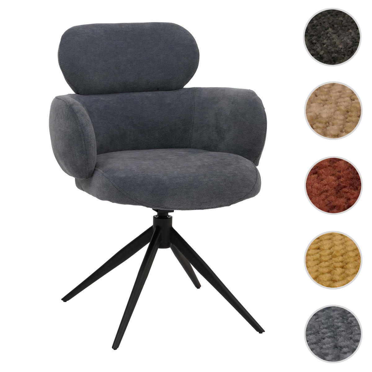 ESSZIMMERSTUHL Grau, Blau - Blau/Grau, Textil (61/86/69cm) - MCW