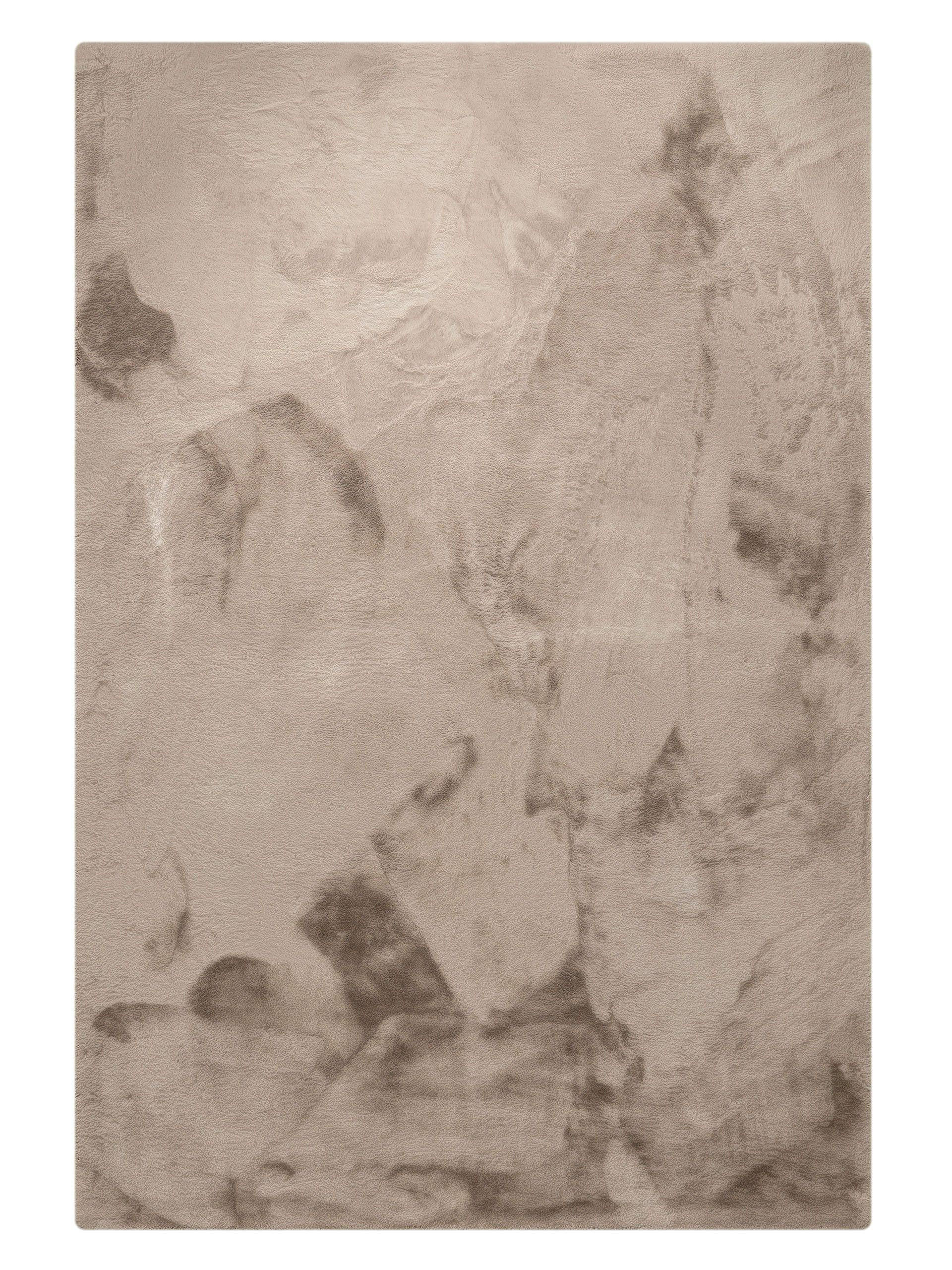 KUNSTFELL-TEPPICH Dave Taupe 120x170 cm - Taupe, Textil (120/170cm) - benuta Nest