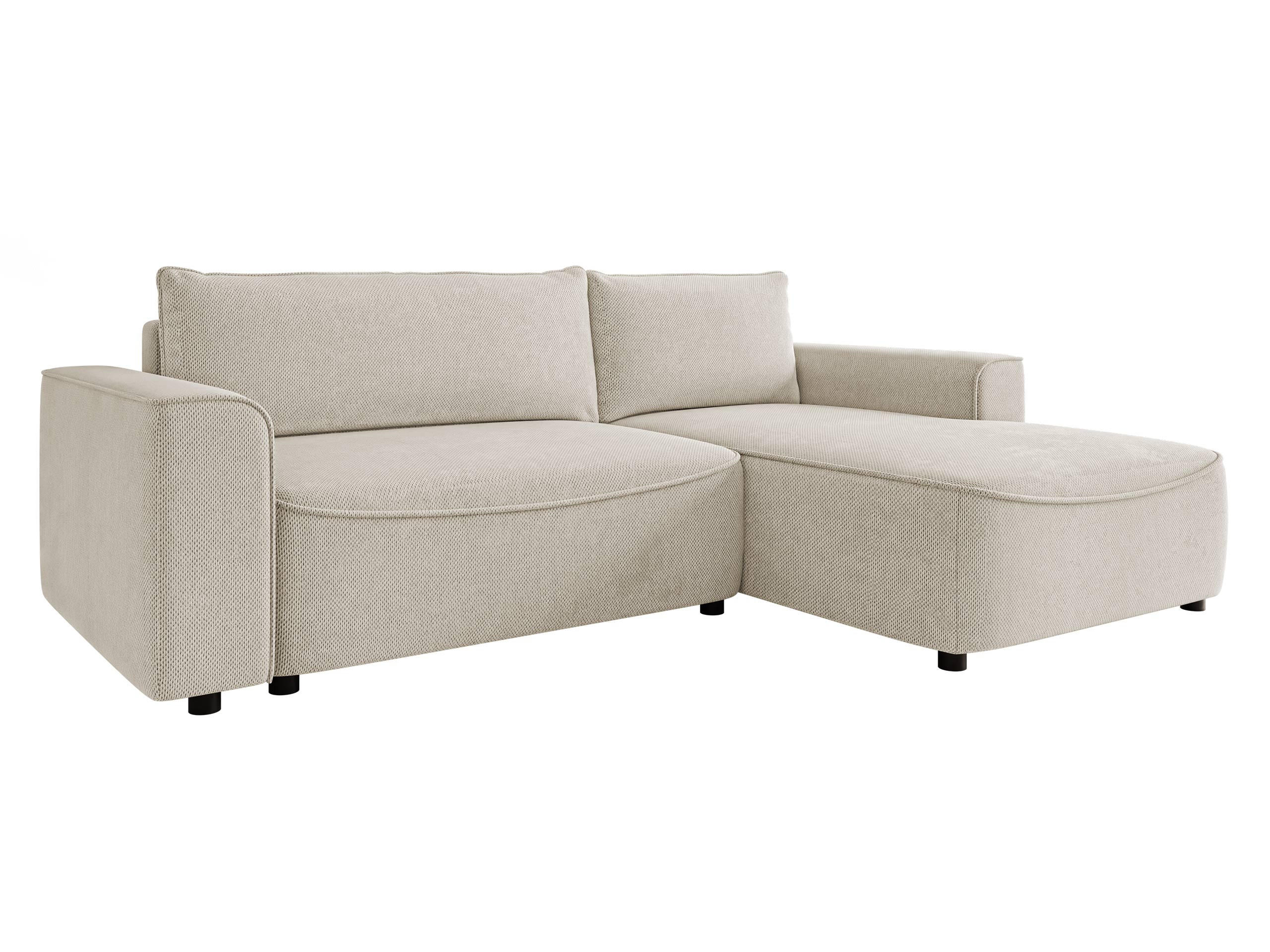 ECKSOFA Beliza, Seite: Rechts - Beige/Schwarz, Holz/Kunststoff (255/175cm) - MIRJAN24