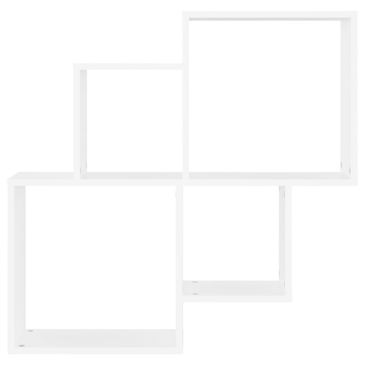 WANDREGAL mit 4 Offenen Fächern 80/15/78,5 cm aus Holzwerkstoff Weiß - Weiß, Holz (80/78.5/15cm) - vidaXL