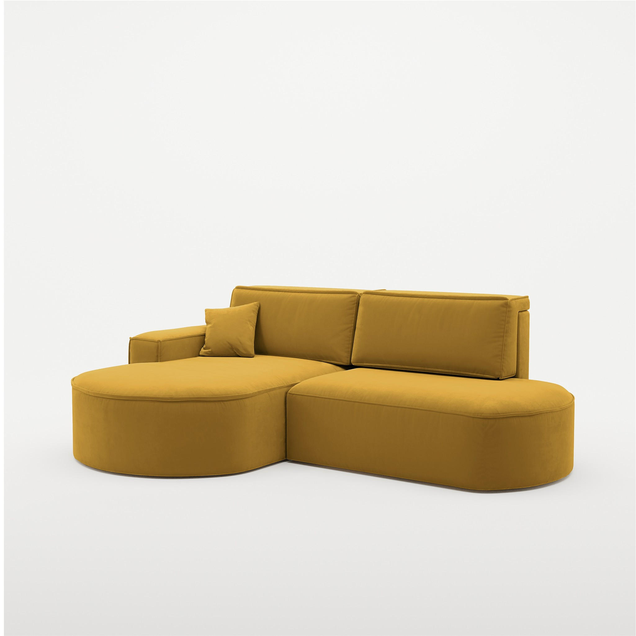 ECKSOFA Venedig Mit Schlaffunktion - Gelb, Holzwerkstoff/Textil (278/179cm) - Fun Möbel