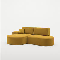 ECKSOFA Venedig Mit Schlaffunktion - Gelb, Holzwerkstoff/Textil (278/179cm) - Fun Möbel
