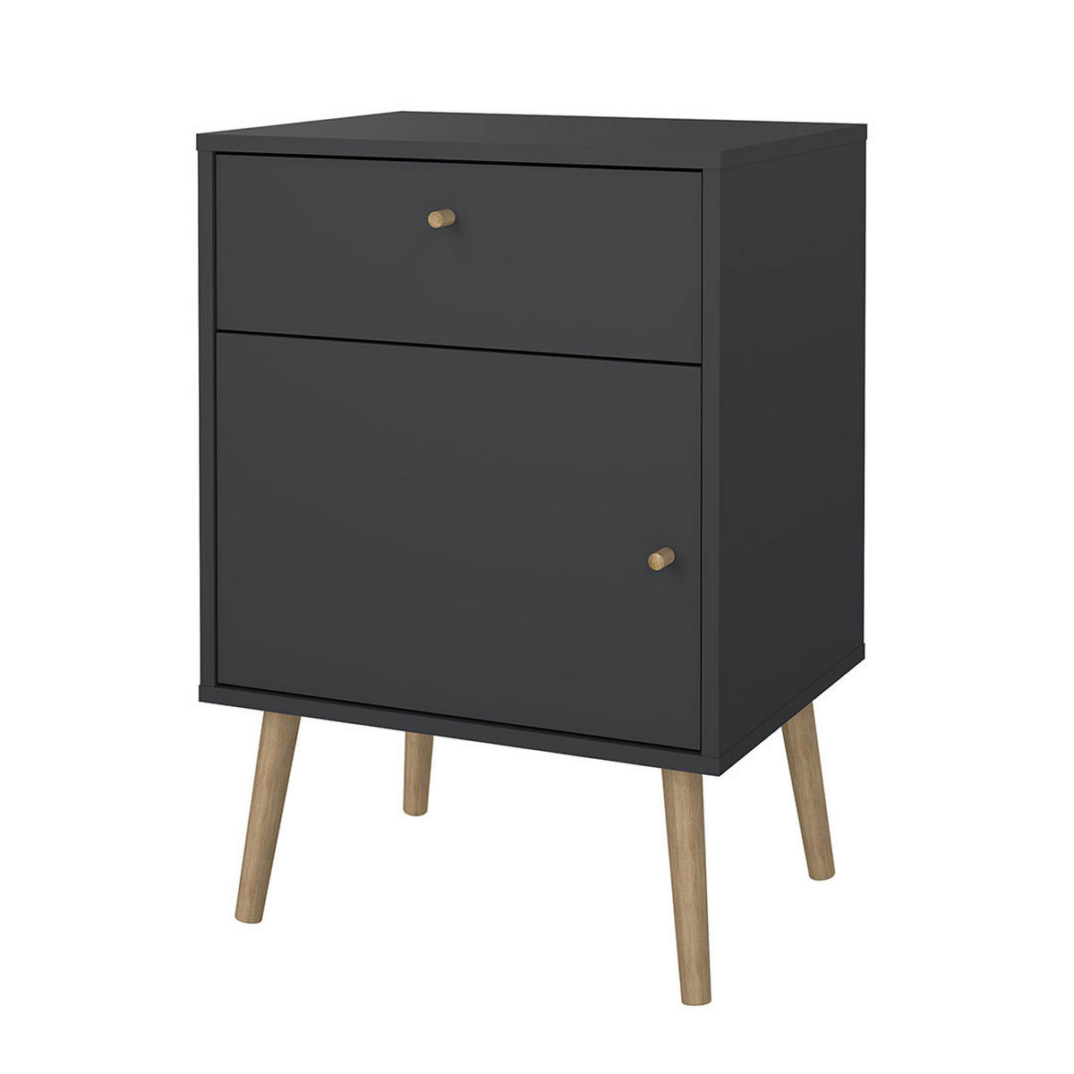 NACHTTISCH, Bodo, Grau, Holzwerkstoff, 51 x 40 x 73 cm - Grau, Holzwerkstoff (51/73/40cm) - ebuy24