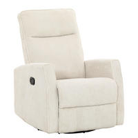 FERNSEHSESSEL - Creme/Schwarz, Kunststoff/Textil (76/105/92cm) - home24