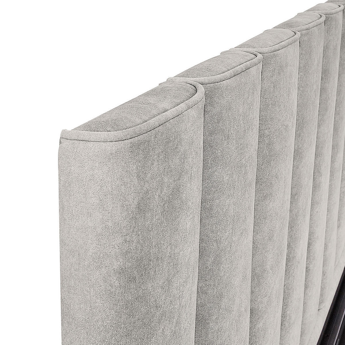 POLSTERBETT - Hellgrau, Textil (180/200cm) - home24