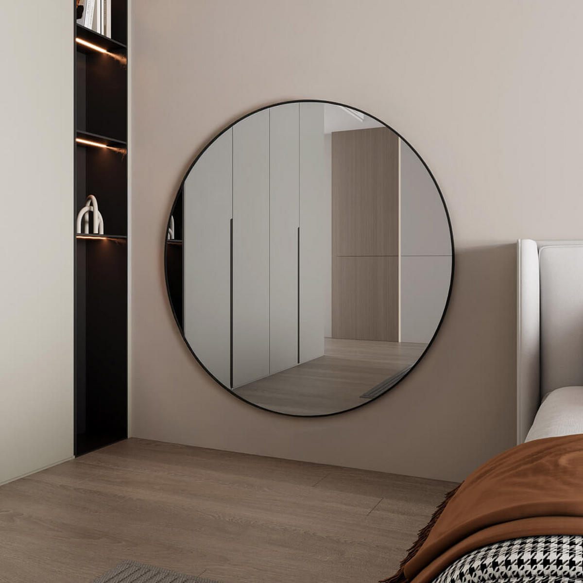 SPIEGEL KALI - 140 x 140 cm - Schwarz, Glas (140/140/2cm) - Home Deluxe