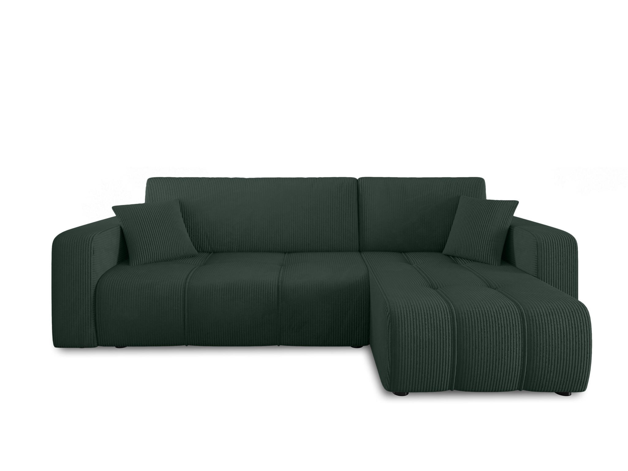 ECKSOFA Dagny Mit Schlaffunktion - Grün, Holzwerkstoff/Textil (248/146cm) - Fun Möbel