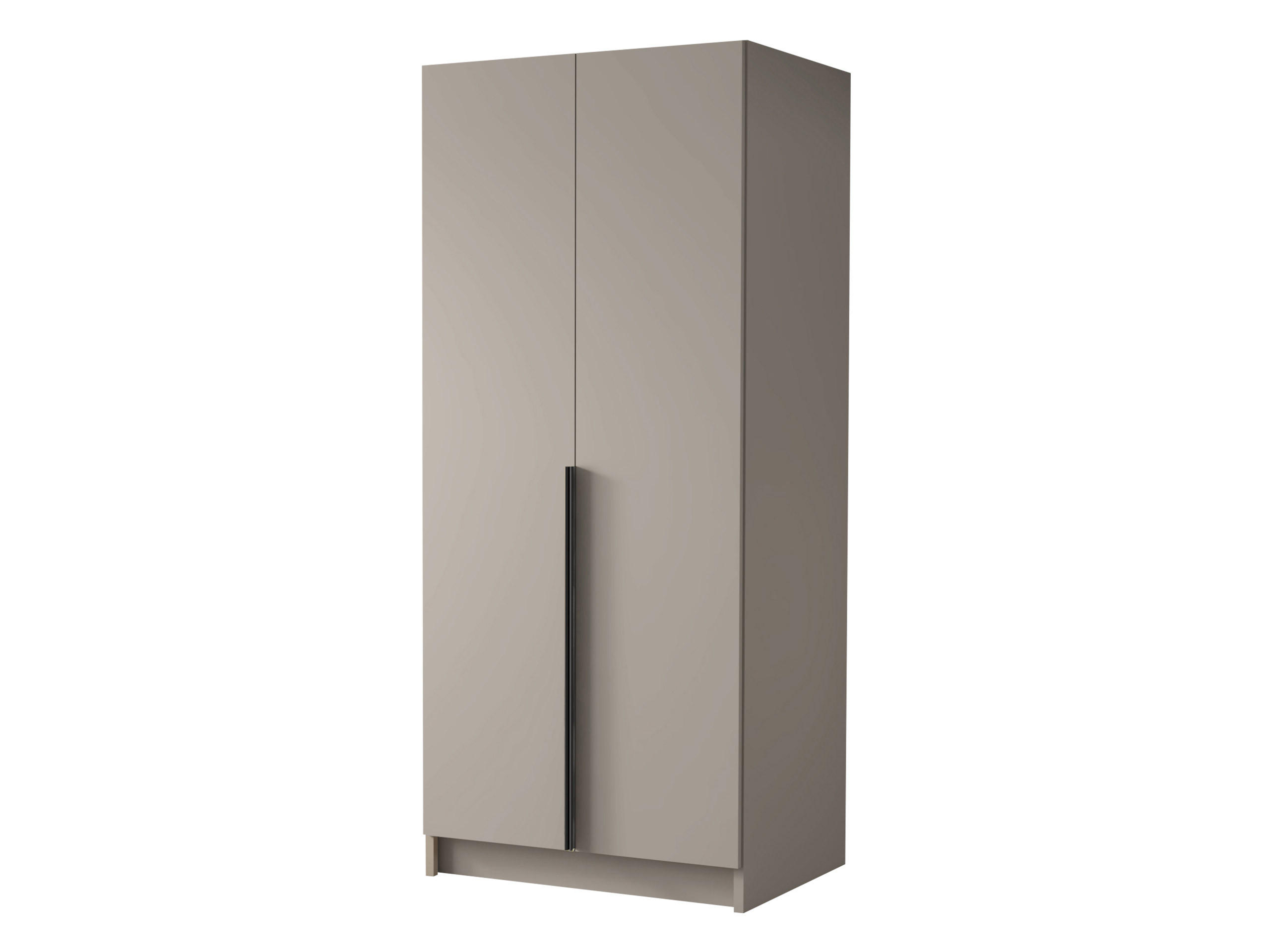 KLEIDERSCHRANK Bono I - Kaschmir/Schwarz, Holzwerkstoff/Metall (100/215/58cm) - MIRJAN24