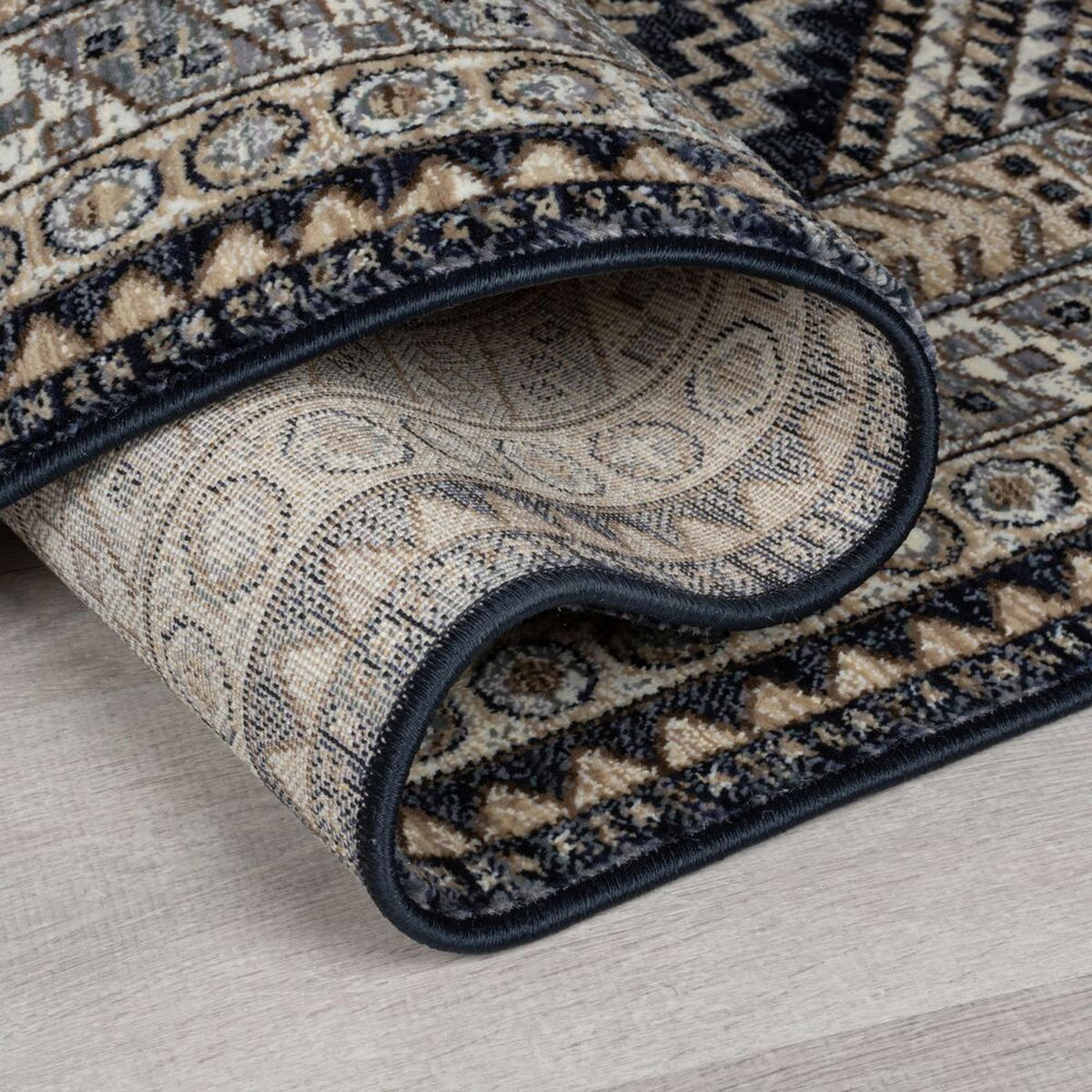 TEPPICH Traditionell-Design, mit Fransen KELVIN, Blau 160x234 cm - Blau, Textil (160/234cm) - KADIMA DESIGN