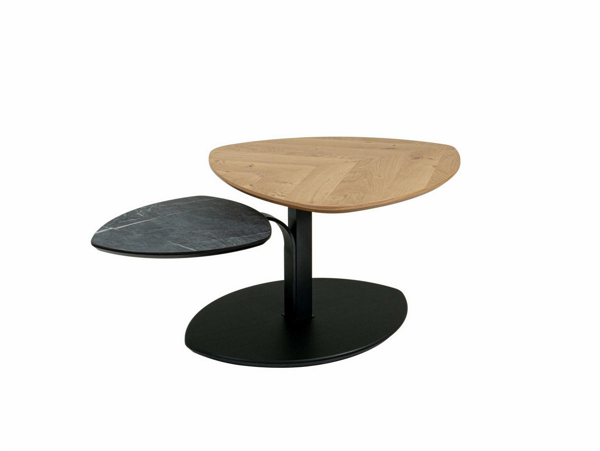 COUCHTISCH höhenverstellbar Cindi 110x47x70 Echtholz Wildeiche/Schwarz - Wildeiche/Schwarz, Holz (110/70/70cm) - 58aufmkessel