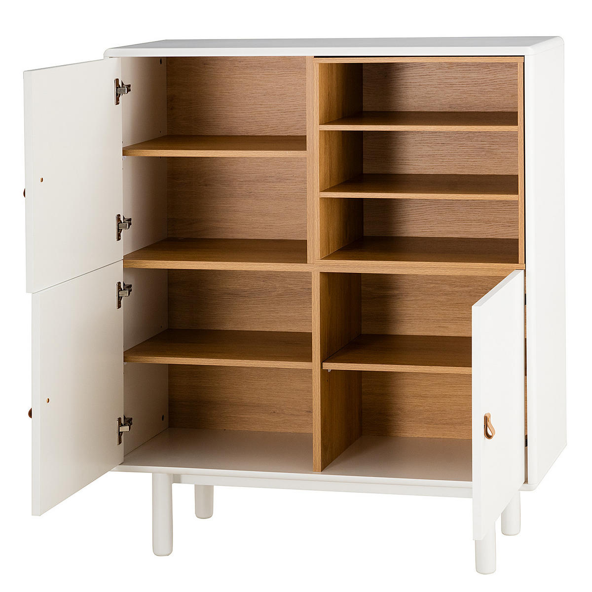 KOMMODE - MDF / Spanplatte - Braun/Weiß, Holz/Holzwerkstoff (100/120/40cm) - home24