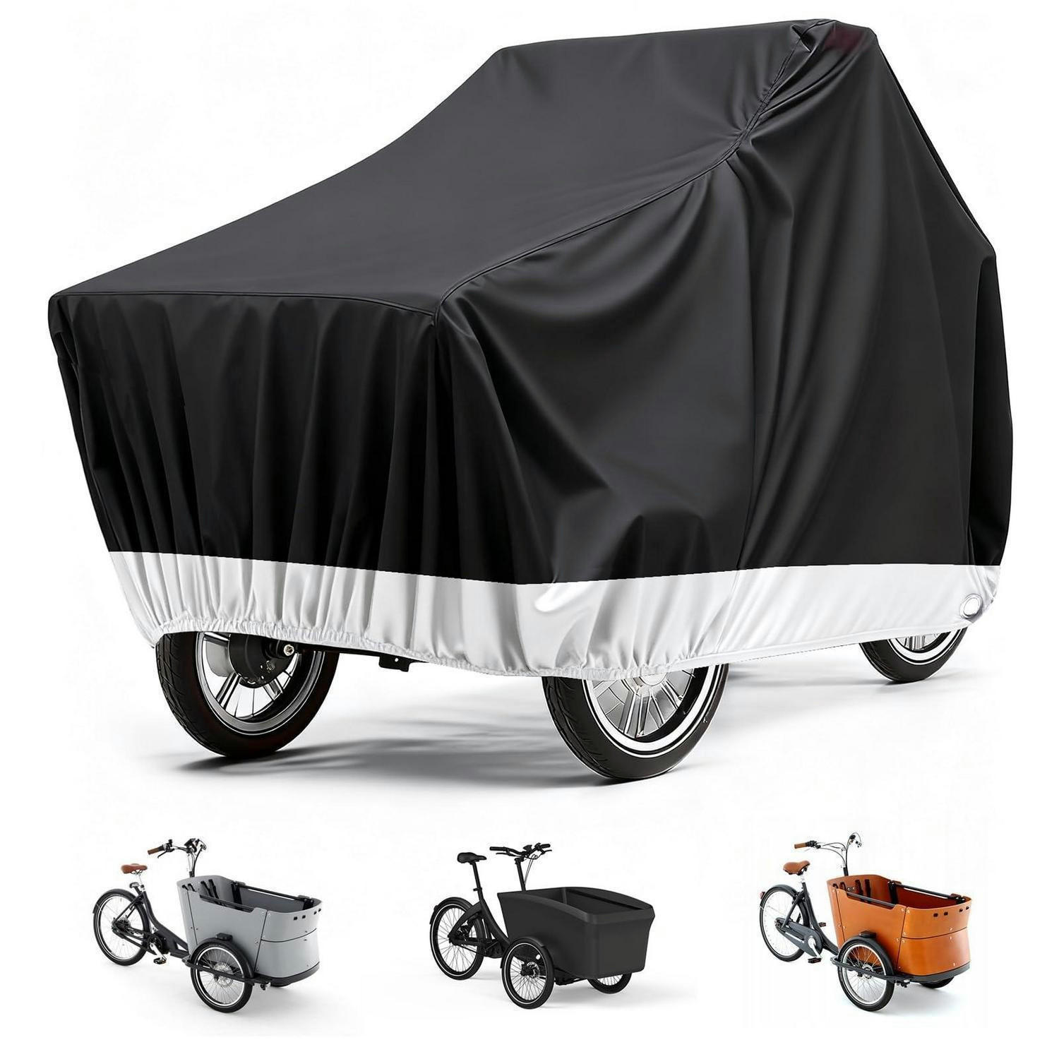 LASTENRAD Abdeckung 420D Oxford 225 x 105 x 110 cm - Schwarz, Textil (105/110/225cm)