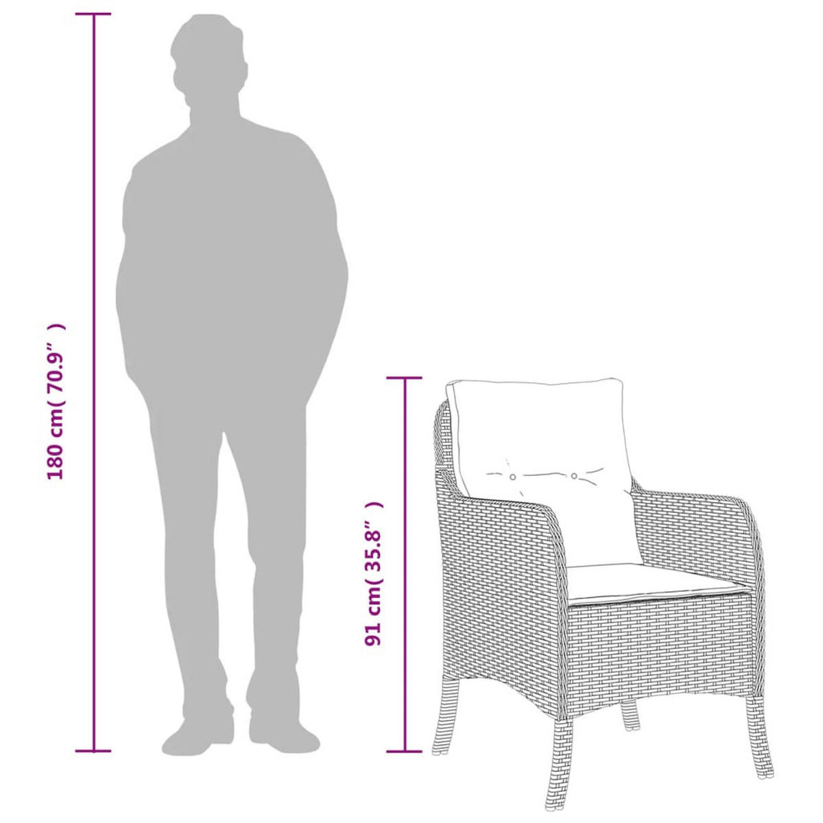 GARTENSTÜHLE Mit Kissen 2 Stk. Beige Poly Rattan - Beige, Kunststoff (67/86/58.5cm) - vidaXL