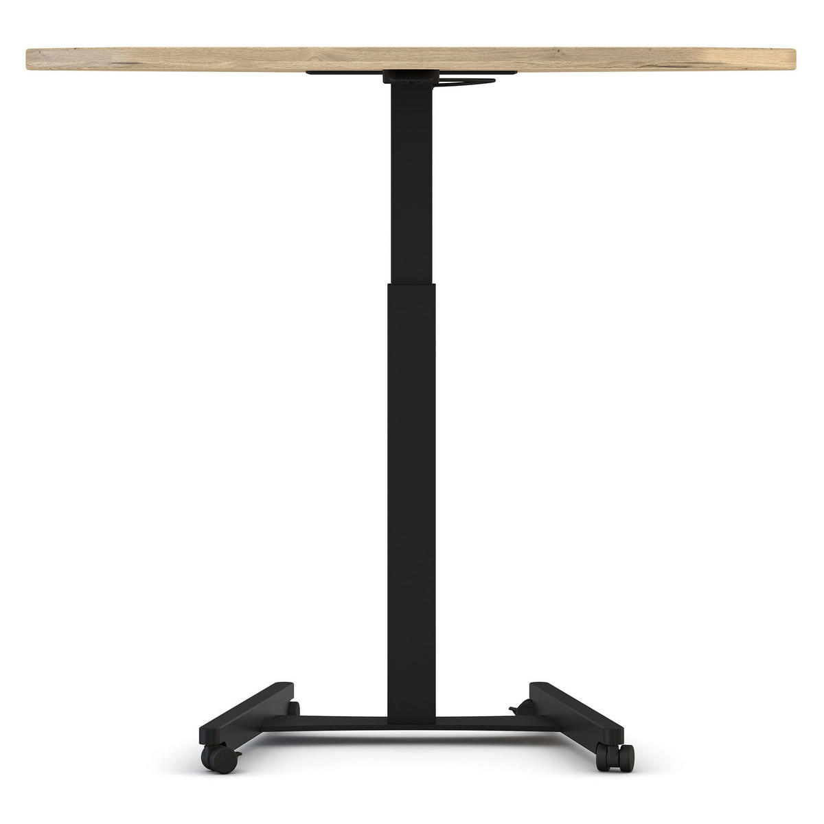 STEHPULT Höhenverstellbares Steh-Sitzpult Single Desk Eiche Natura Schwarz /72-116cm - Multicolor, Holz/Metall (67.5/108/72cm) - ASSMANN