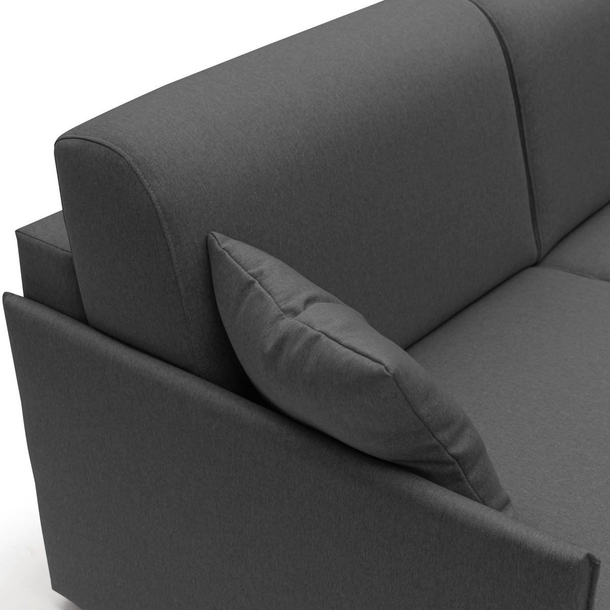 SCHLAFSOFA Evans - Anthrazit, Textil (169/90/96cm) - Divani.store