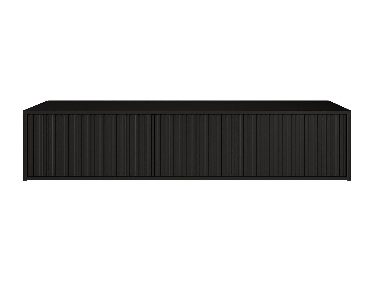 WASCHBECKENUNTERSCHRANK - 150 cm x 47 cm - holz - schwarz Arnega - Schwarz, Holz (150/32/47cm) - Vente-Unique