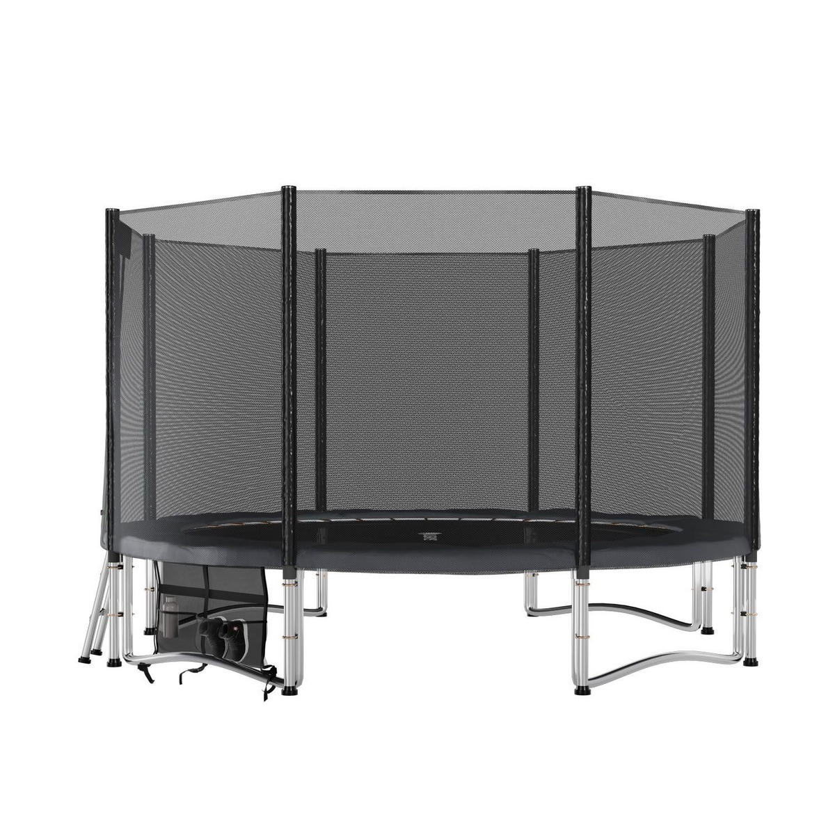 TRAMPOLIN JumpMaster XL 366cm schwarz - Schwarz, Metall (366/366cm) - Juskys
