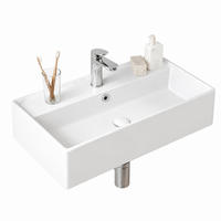 WASCHBECKEN mit Hahnloch Width 31CM - Weiß, Keramik (31/13/55cm) - HOROW