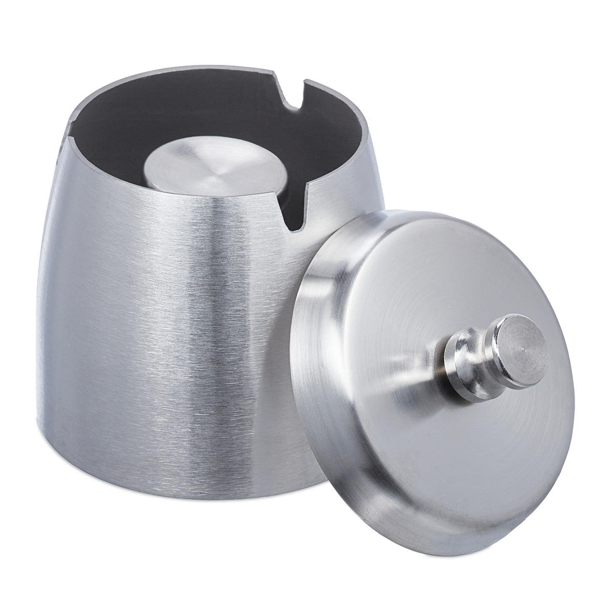 ASCHENBECHER - Silberfarben, Metall (6cm) - Relaxdays