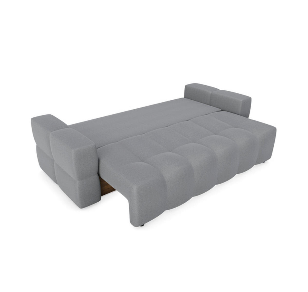 SCHLAFSOFA GERADE Rastergewebe Betongrau 286cm - Grau, Textil (286/80/102cm) - Sia Home