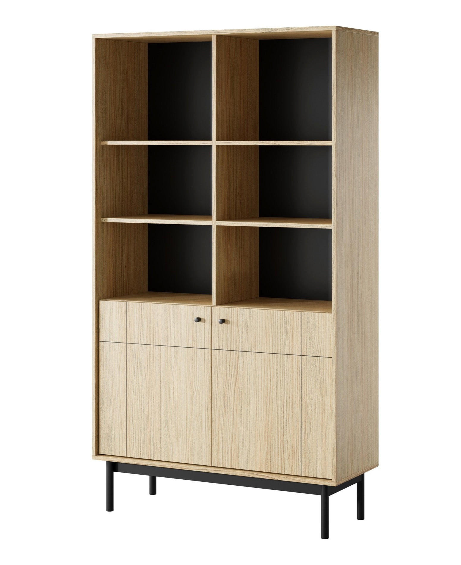 BÜCHERREGAL Japandies Eichenholzoptik 104 cm - Eichefarben, Holzwerkstoff (103.5/184.6/39cm) - Selsey
