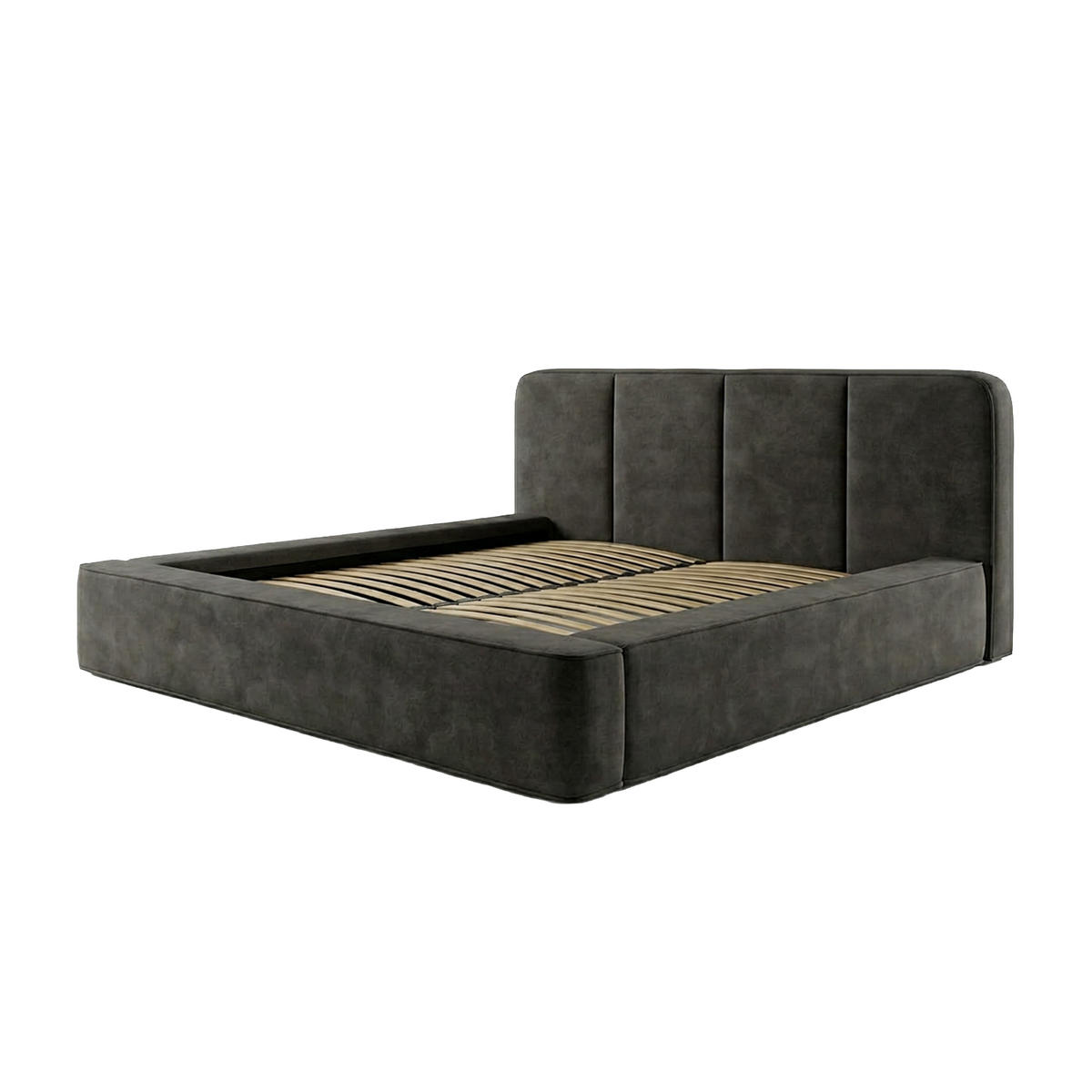 POLSTERBETT RANDELA 180x200 cm, Anthrazit - Anthrazit, Textil (200/180cm) - Fedve