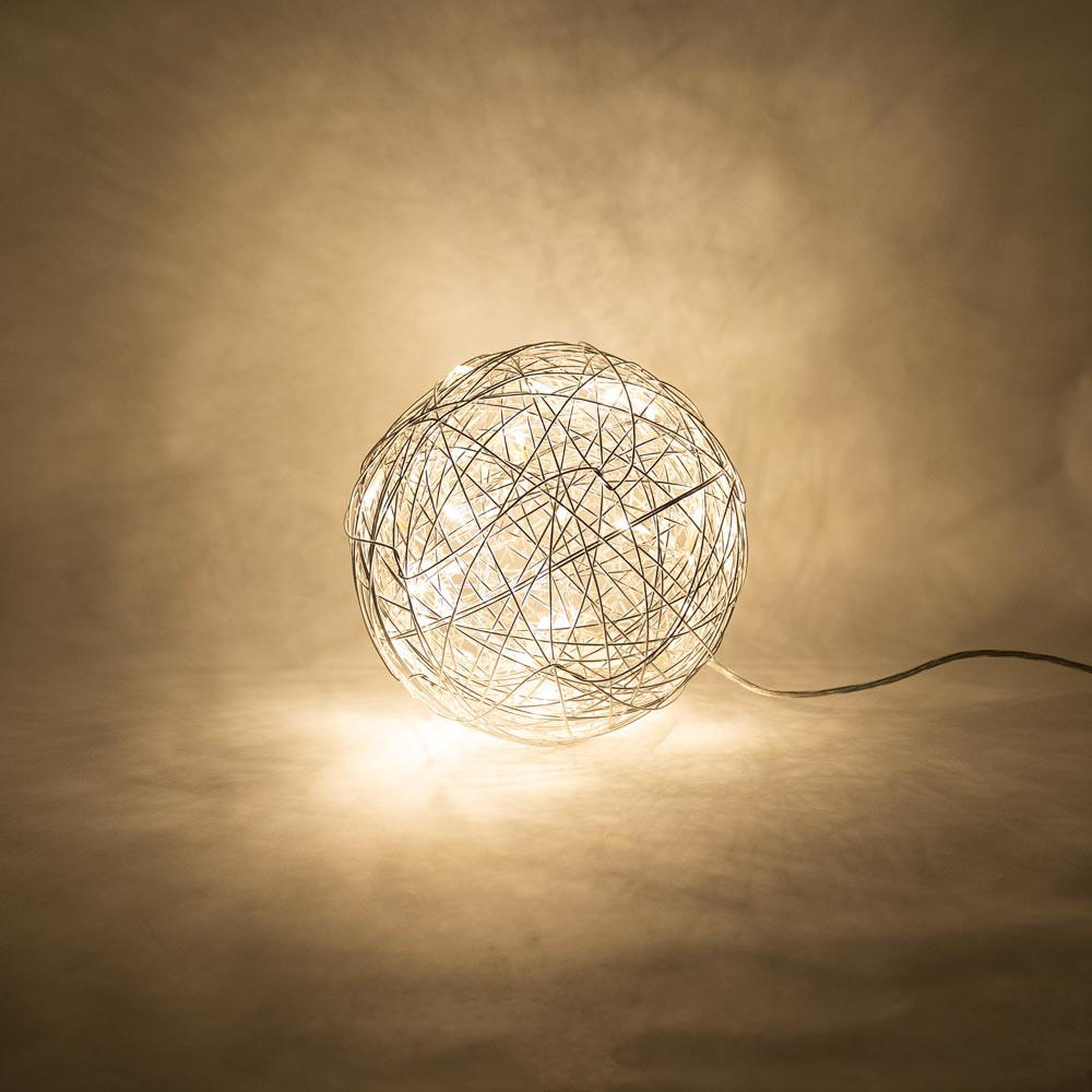 s.luce Led-Aussenkugel Alu 30x30x30 cm