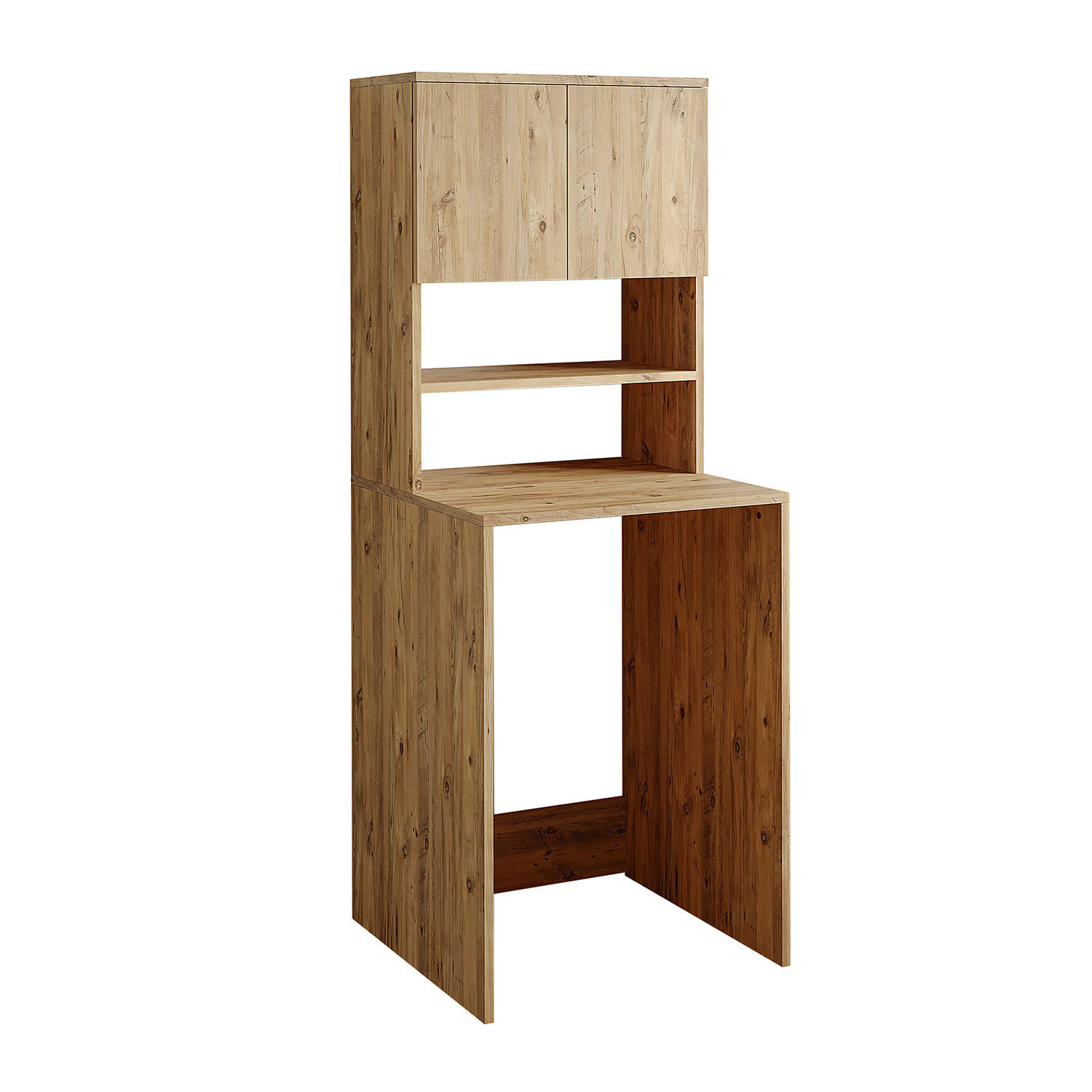 WASCHMASCHINENSCHRANK Atlantic III 65cm Breit, 181cm Hoch - Eichefarben, Holzwerkstoff (65/181/60cm)